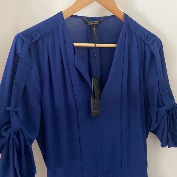 Bcbgmaxazria Florence dress in blue depth NWT - Picture 4 of 7